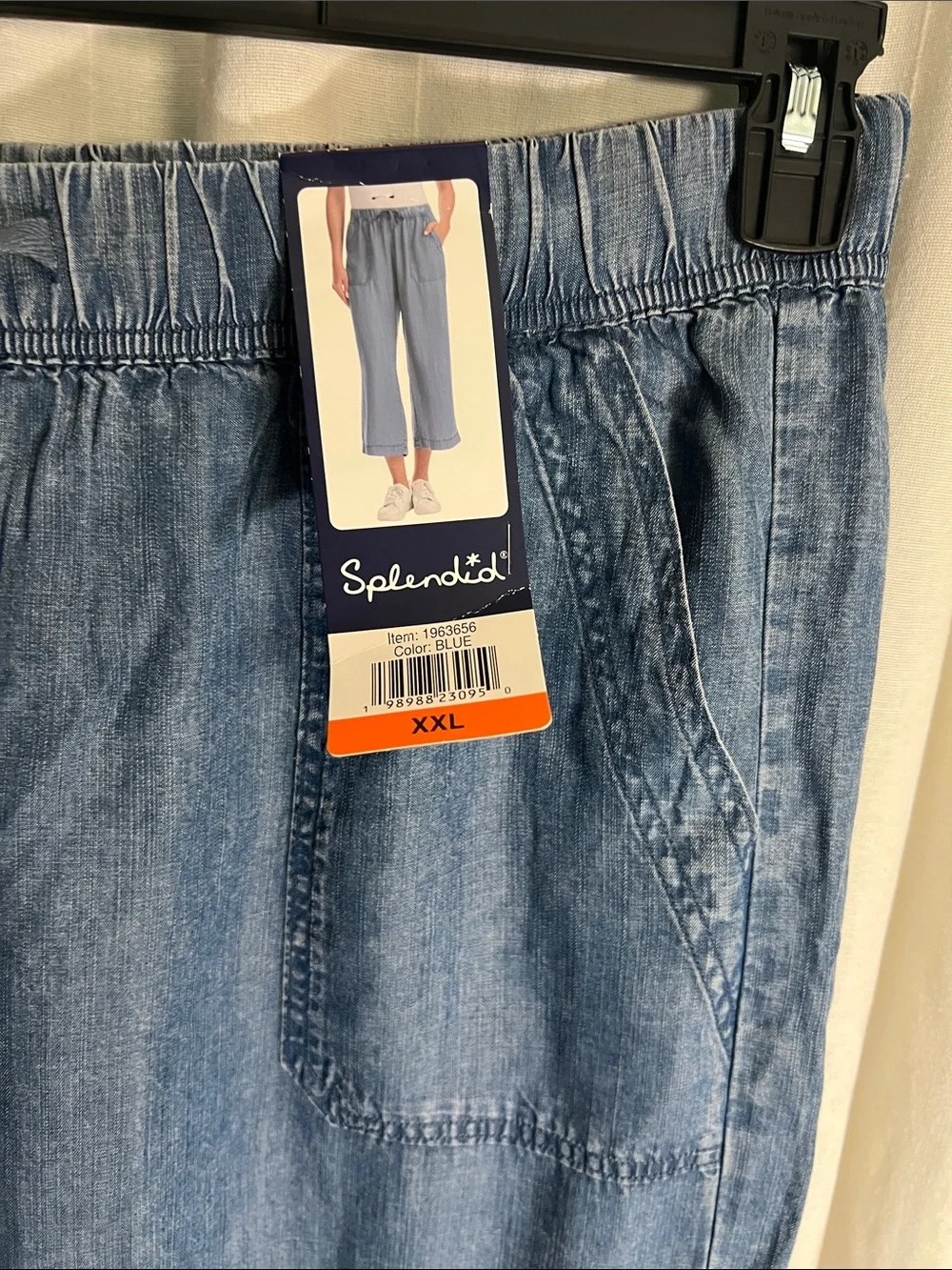 Splendid Blue Pull-On Wide Leg Pants - Picture 2 of 8